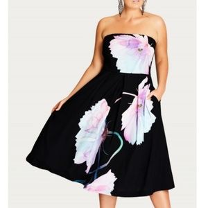 NWT City Chic Bloom Fit & Flare Plus L/20 & XL/22